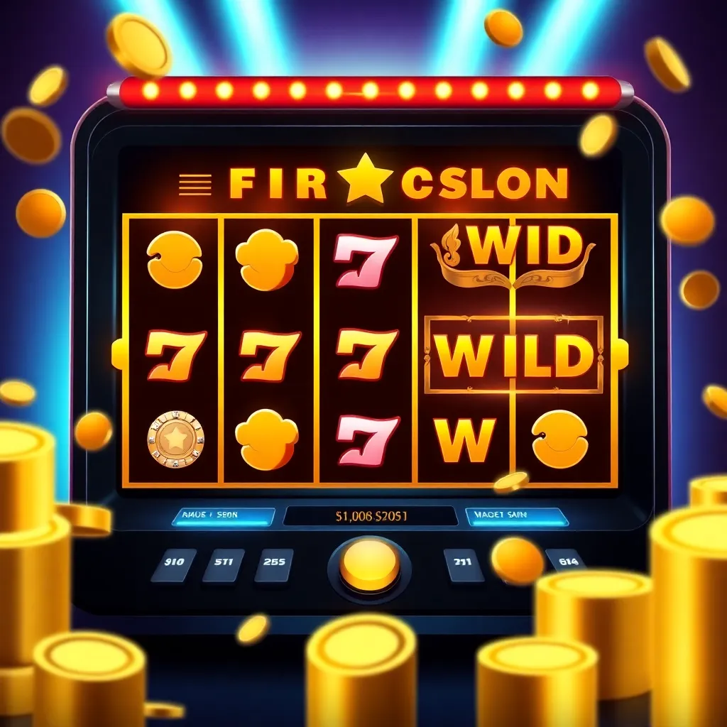 Sleek modern video slot machine screen showing golden reels, scatter symbols and expanding wild frames